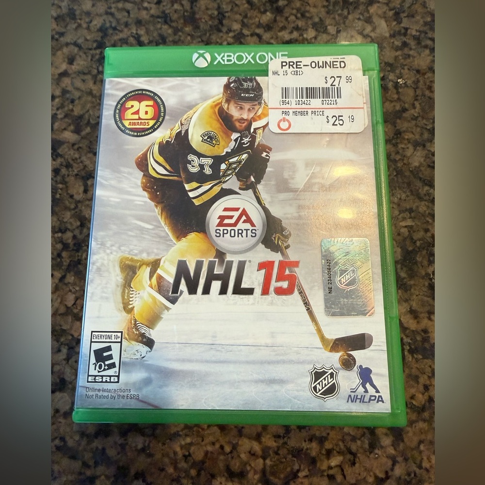 NHL 15 Xbox Game - Green Case
